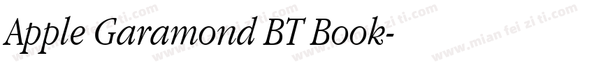 Apple Garamond BT Book字体转换